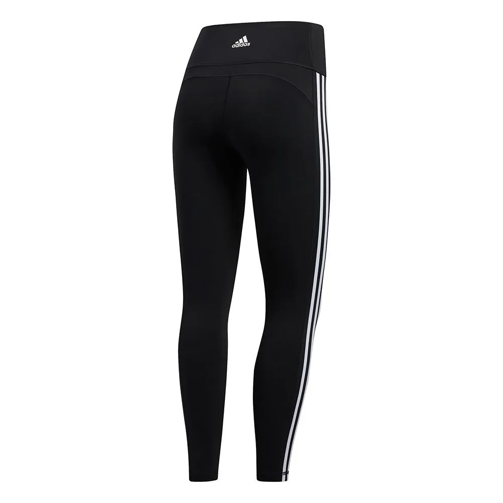 Adidas Aeroready Black Three-Stripe Leggings - Size medium
